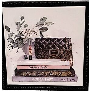 Queen Asthetics Wood Framed Canvas Wall Decor